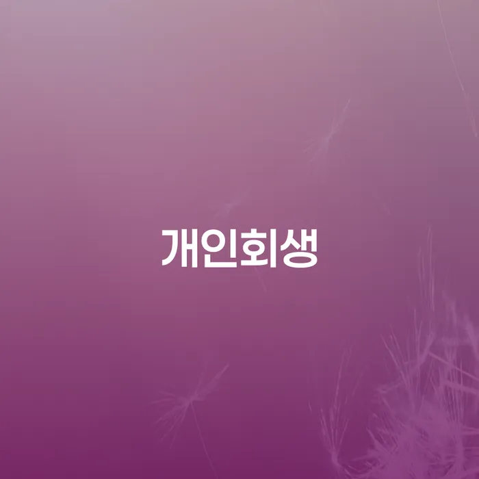 개인회생최근대출 개인회생으로 방법 필수로 알아야하는 부분