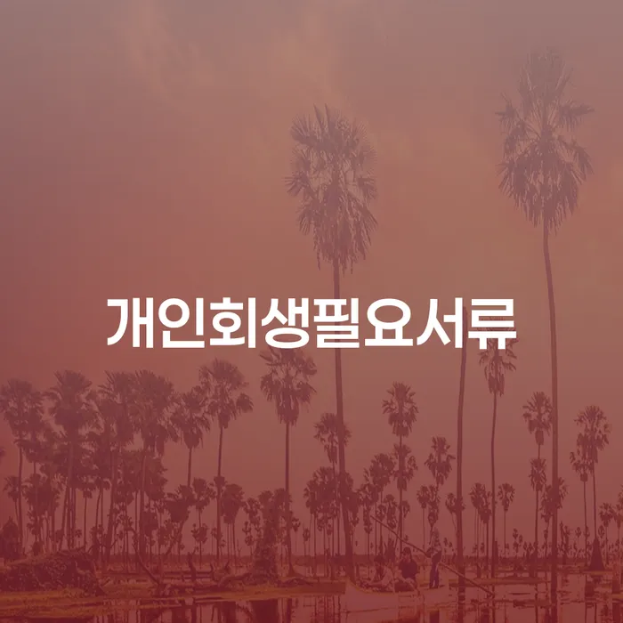 개인회생무료상담 빚갚는 방법 총정리