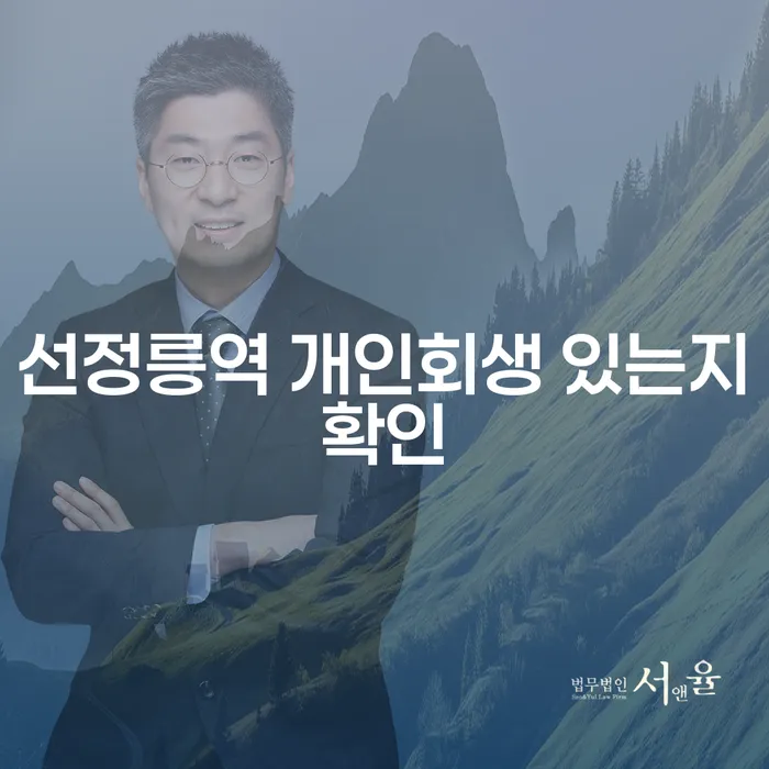 선정릉역 개인회생 있는지확인